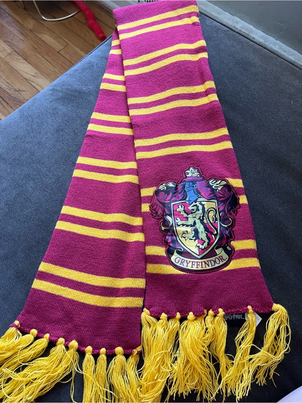 Gryffindor Maroon and Yellow Striped Scarf